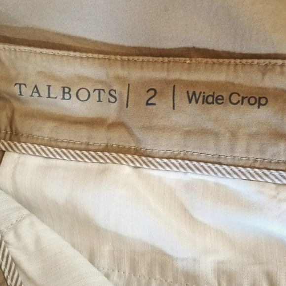 Talbot's cropped nautical beach wide leg pockets front & back rope belt … - Picture 8 of 10